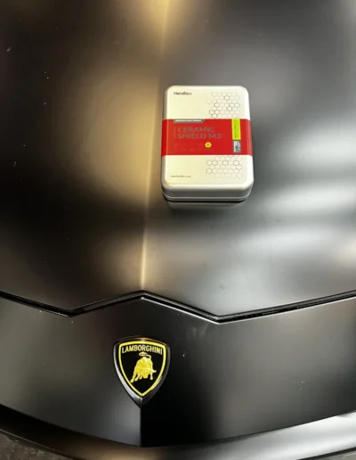 HENDLEX ceramic coating on a matte black Lamborghini